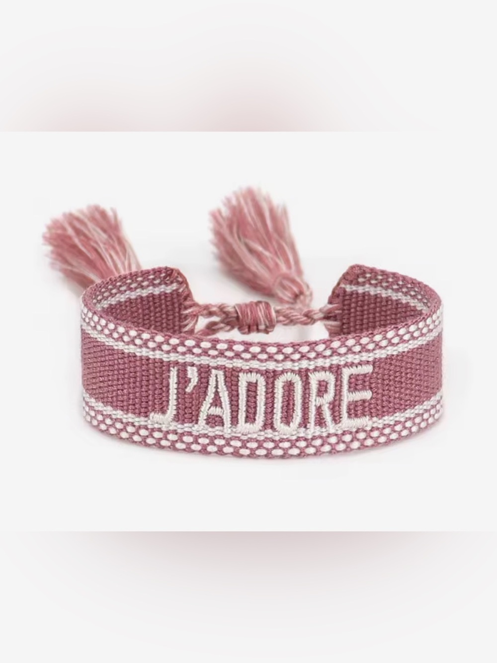 J'ADORE Pink Woven Bracelet